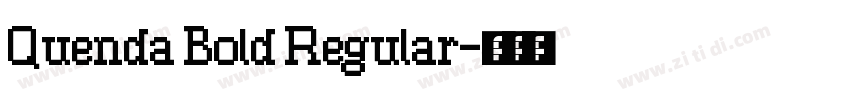 Quenda Bold Regular字体转换